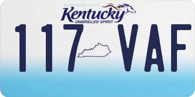 KY license plate 117VAF