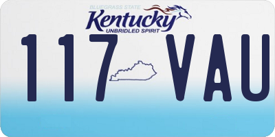 KY license plate 117VAU