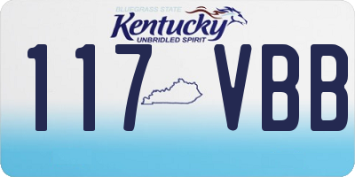 KY license plate 117VBB