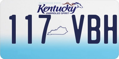 KY license plate 117VBH