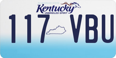 KY license plate 117VBU