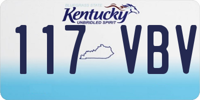 KY license plate 117VBV