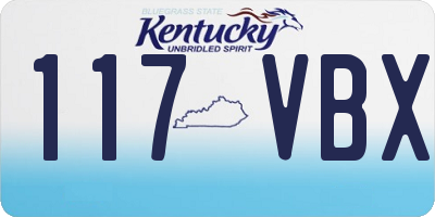 KY license plate 117VBX