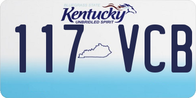 KY license plate 117VCB