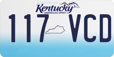 KY license plate 117VCD