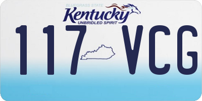 KY license plate 117VCG