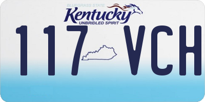 KY license plate 117VCH