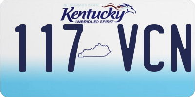 KY license plate 117VCN