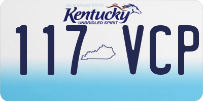 KY license plate 117VCP