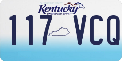 KY license plate 117VCQ