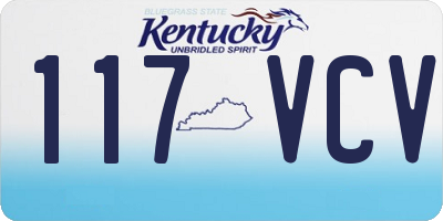 KY license plate 117VCV