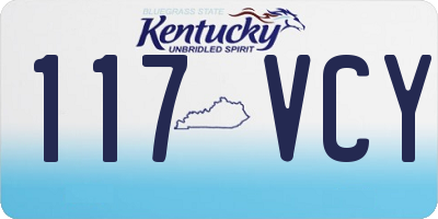 KY license plate 117VCY