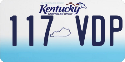 KY license plate 117VDP