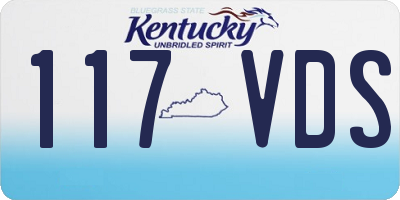 KY license plate 117VDS