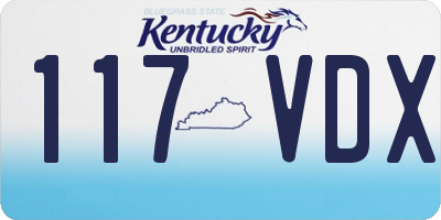 KY license plate 117VDX