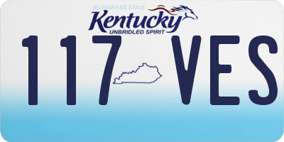 KY license plate 117VES