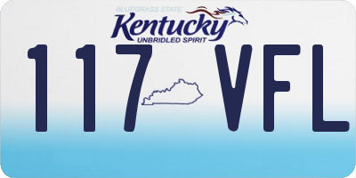 KY license plate 117VFL