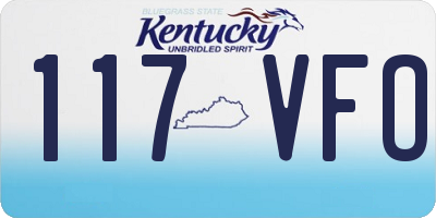 KY license plate 117VFO