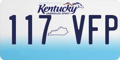 KY license plate 117VFP