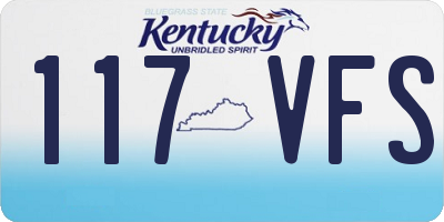 KY license plate 117VFS