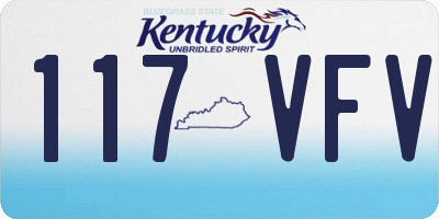 KY license plate 117VFV