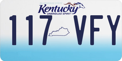 KY license plate 117VFY