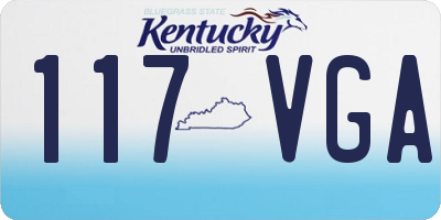 KY license plate 117VGA