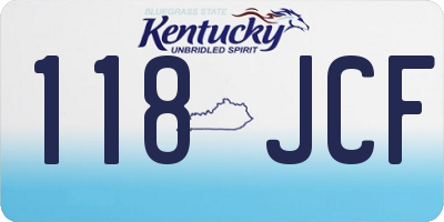 KY license plate 118JCF