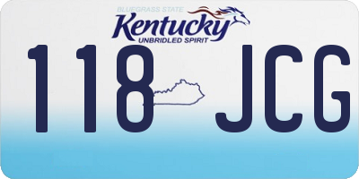 KY license plate 118JCG