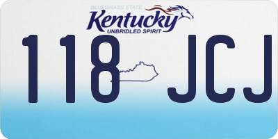 KY license plate 118JCJ