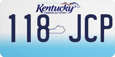 KY license plate 118JCP