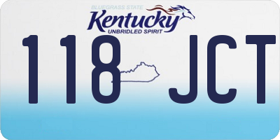 KY license plate 118JCT
