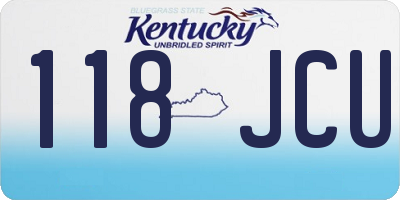 KY license plate 118JCU