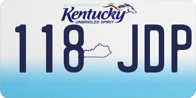 KY license plate 118JDP