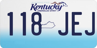KY license plate 118JEJ