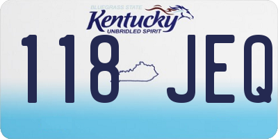 KY license plate 118JEQ