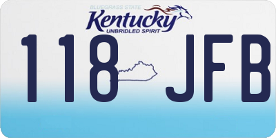 KY license plate 118JFB