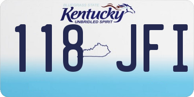 KY license plate 118JFI