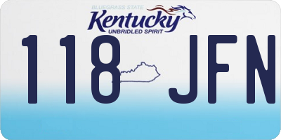 KY license plate 118JFN