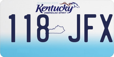 KY license plate 118JFX