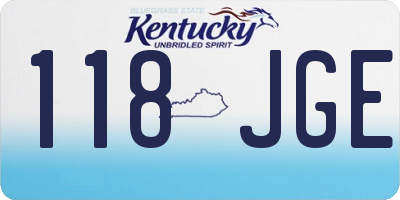KY license plate 118JGE