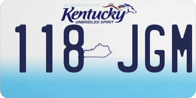 KY license plate 118JGM
