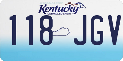 KY license plate 118JGV