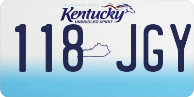 KY license plate 118JGY