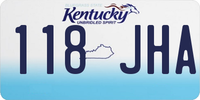 KY license plate 118JHA
