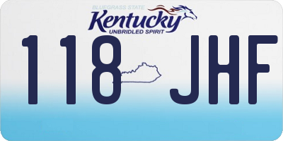 KY license plate 118JHF