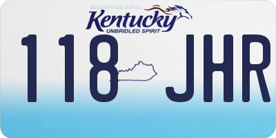 KY license plate 118JHR