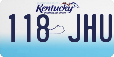 KY license plate 118JHU