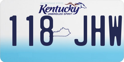 KY license plate 118JHW