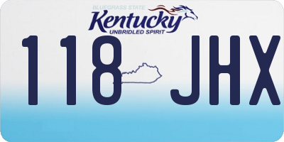 KY license plate 118JHX